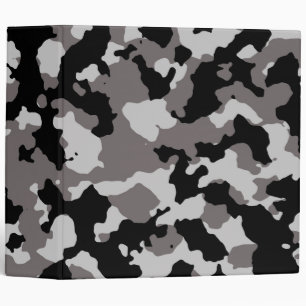Military Gray Camouflage Pattern Binder