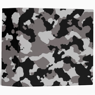 Military Gray Camouflage Pattern Binder