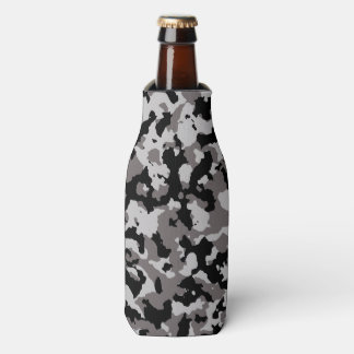 Military Gray Camouflage Pattern Bottle Cooler