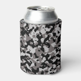 Military Gray Camouflage Pattern Can Cooler