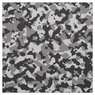 Military Gray Camouflage Pattern Fabric
