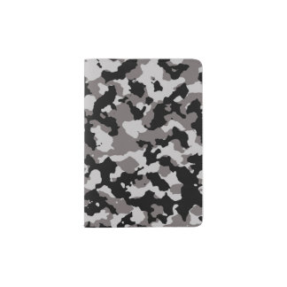 Military Gray Camouflage Pattern Passport Holder