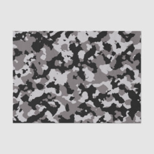 Military Gray Camouflage Pattern Tissue Paper