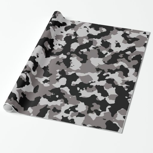 Military Gray Camouflage Pattern Wrapping Paper | Zazzle