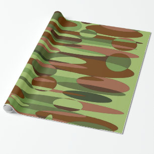 Military Green and Brown Wrapping Paper