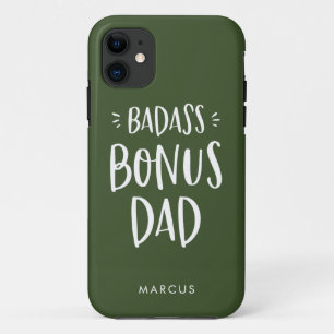 Military Green Bonus Dad Stepfather Personalized iPhone 11 Case
