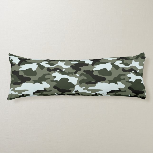 Military Green Camo Body Pillow (Front)