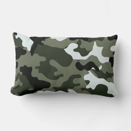 Military Green Camo Lumbar Pillow Lumbar Pillow