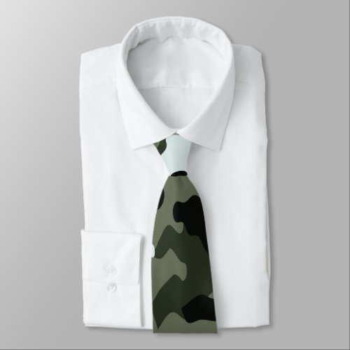 Military Green Camo Neck Tie