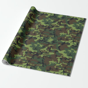 Military Green Camo Wrapping Paper