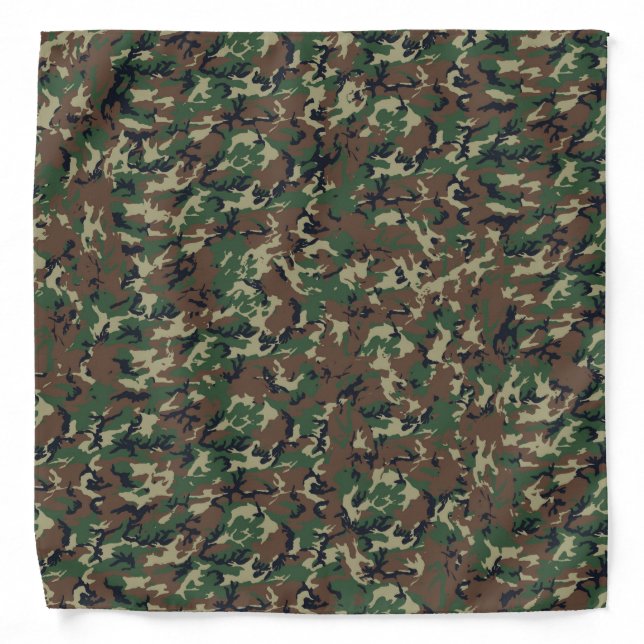 Military Green Camouflage Bandana (Front)