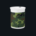 Military Green Camouflage Beverage Pitcher<br><div class="desc">Standard Military Green Camouflage pattern image on this product View all my shops here https://bit.ly/SandyspiderStores</div>