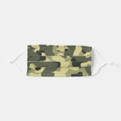 Military Green Camouflage Camo Pattern Adult Cloth Face Mask (Front, Folded)