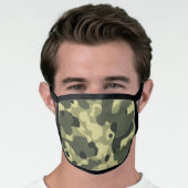 Military Green Camouflage Camo Pattern Face Mask (Worn Him)