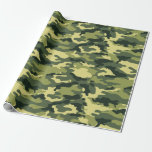 Military Green Camouflage Camo Pattern Wrapping Paper