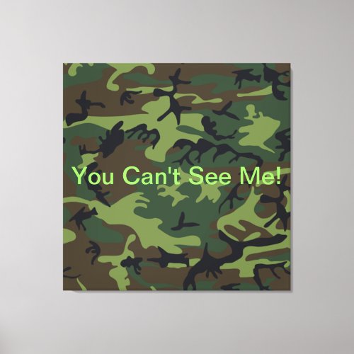 Military Green Camouflage Canvas Print