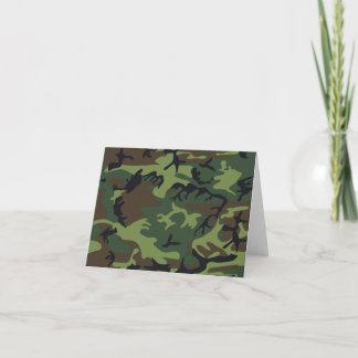 Military Green Camouflage Card