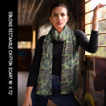 Military Green Camouflage Chiffon Scarf<br><div class="desc">Military Green Camouflage Chiffon Scarf. Fun for every camo lover. View all my shops here https://bit.ly/SandyspiderStores  Contact me at admin@giftsyoutreasure.com</div>