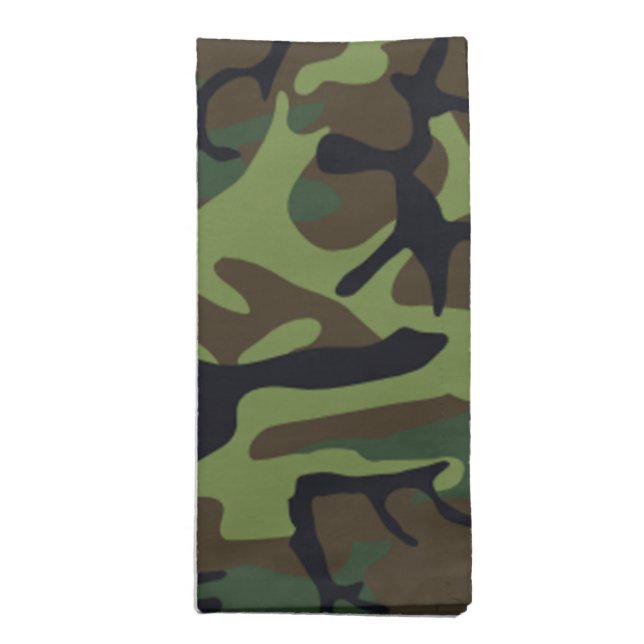 Military Green Camouflage Cloth Napkin (Folded)