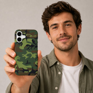 Military Green Camouflage iPhone 17 Case