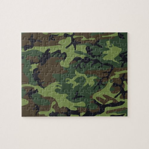 Military Green Camouflage Jigsaw Puzzle