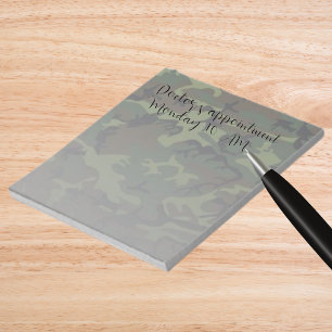 Military Green Camouflage Notepad