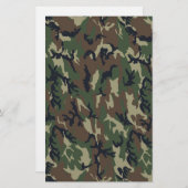 Military Green Camouflage Pattern (Front/Back)
