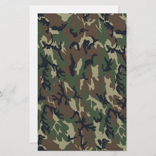 Military Green Camouflage Pattern (Front/Back)