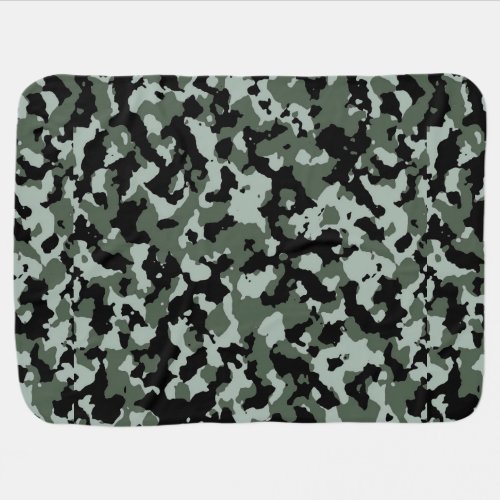 Military Green Camouflage Pattern Baby Blanket