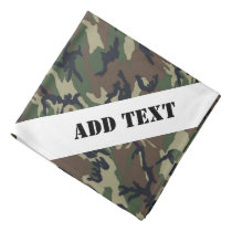 Military Green Camouflage Pattern Bandana Military Green Camouflage Pattern Bandana