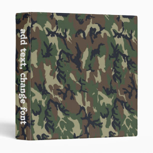 Military Green Camouflage Pattern Binder