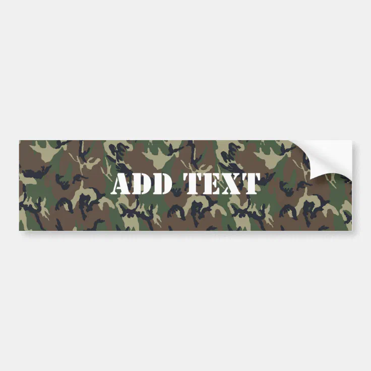 Military Green Camouflage Pattern Bumper Sticker | Zazzle