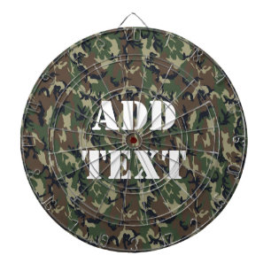 Military Green Camouflage Pattern Dart Board