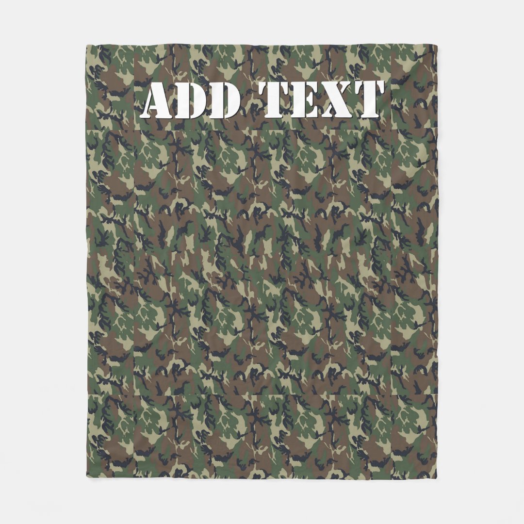 Military Green Camouflage Pattern Fleece Blanket Zazzle
