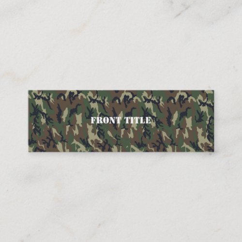 Military Green Camouflage Pattern Mini Business Card