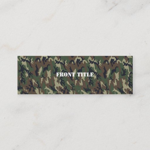 Customizable Woodland Camouflage Military Background Business Cards