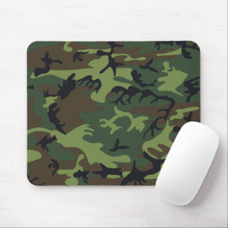 Military Green Camouflage Pattern Mouse Pad