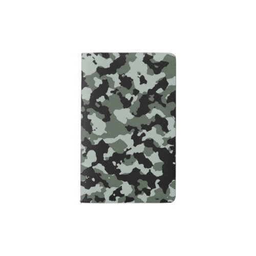 Military Green Camouflage Pattern Pocket Moleskine Notebook