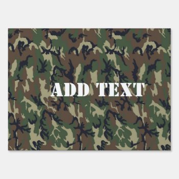 Military Green Camouflage Pattern Sign by Camouflage4you at Zazzle