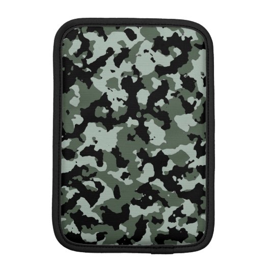 Military Green Camouflage Pattern Sleeve For iPad Mini (Back)