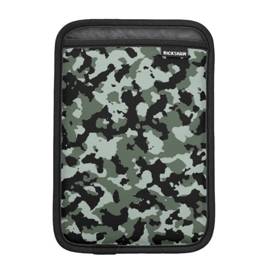 Military Green Camouflage Pattern Sleeve For iPad Mini (Front)