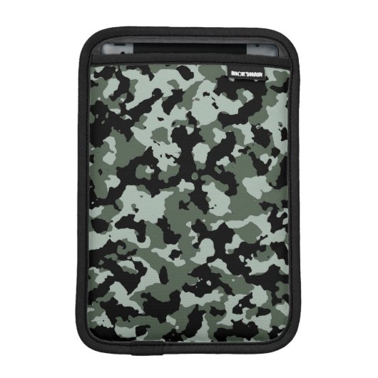 Military Green Camouflage Pattern Sleeve For iPad Mini (Front Device)