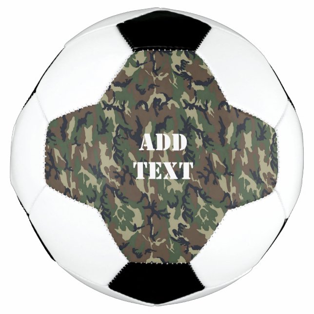 Military Green Camouflage Pattern Soccer Ball (Front)