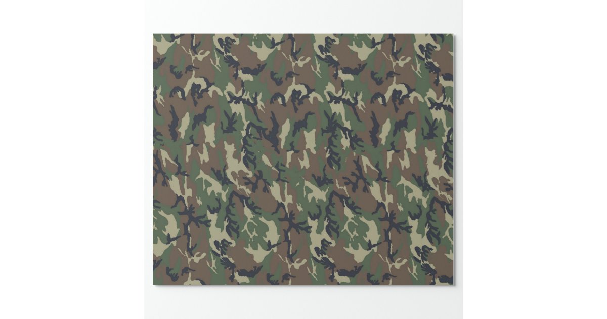 Military Green Camouflage Pattern Wrapping Paper | Zazzle