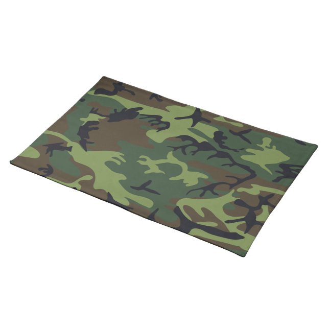 Military Green Camouflage Placemat (On Table)