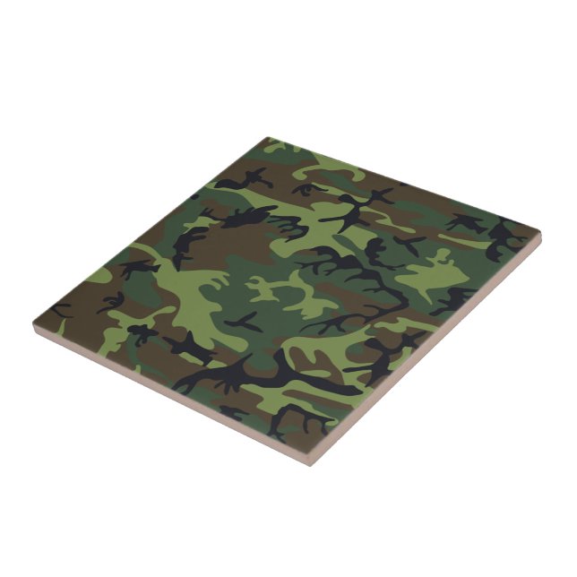 Military Green Camouflage Tile (Side)