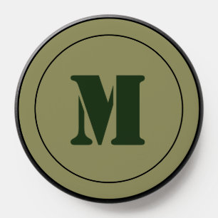 Military Green Monogram PopSocket