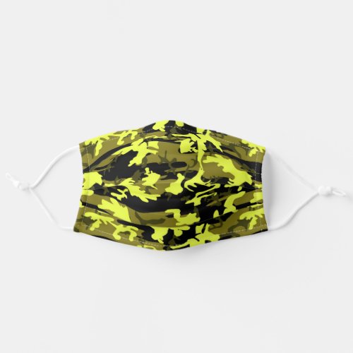 Military Green Yellow Khaki Camo Camouflage Adult Cloth Face Mask