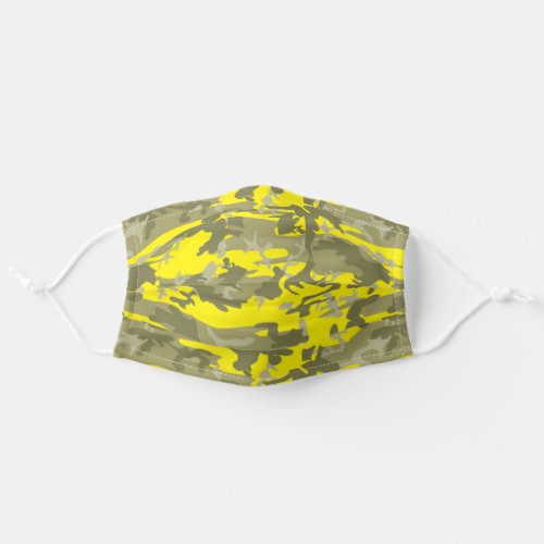 Military Green Yellow Khaki Camo Camouflage Adult Cloth Face Mask