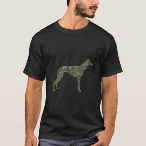 Military Greyhound Camo Print Us Dog Pet Veteran M T_Shirt